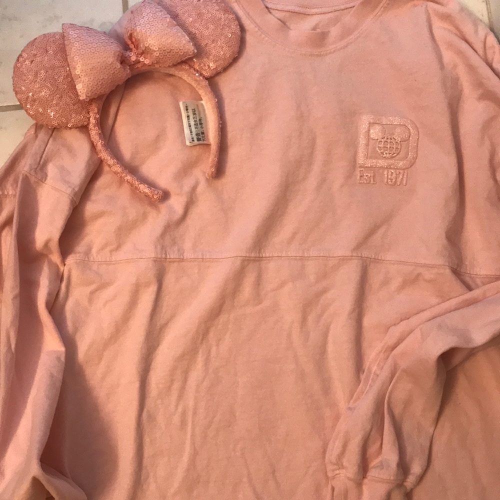 Disney world jersey and ears in millennial pink